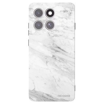 Picasee fekete szilikon tok az alábbi mobiltelefonokra Motorola Edge 60 Pro - White marble