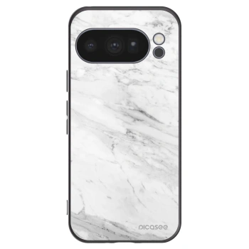 Picasee fekete szilikon tok az alábbi mobiltelefonokra Google Pixel 10 Pro - White marble