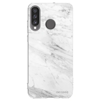 Picasee átlátszó szilikon tok az alábbi mobiltelefonokra Huawei P30 Lite - White marble