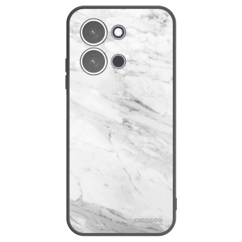 Picasee fekete szilikon tok az alábbi mobiltelefonokra Xiaomi Redmi 15C 5G - White marble
