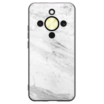 Picasee fekete szilikon tok az alábbi mobiltelefonokra Honor Magic8 Lite 5G - White marble