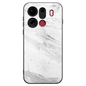 Picasee fekete szilikon tok az alábbi mobiltelefonokra OPPO Find X9 Pro - White marble