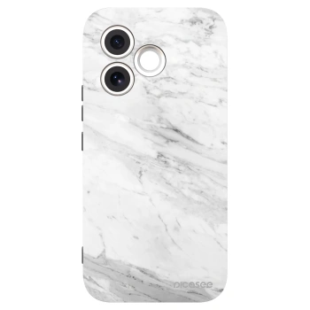 Picasee fekete szilikon tok az alábbi mobiltelefonokra Honor 600 Lite - White marble