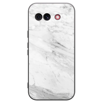 Picasee fekete szilikon tok az alábbi mobiltelefonokra Google Pixel 10a - White marble
