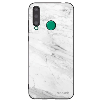 Picasee fekete szilikon tok az alábbi mobiltelefonokra Honor 20 Lite - White marble