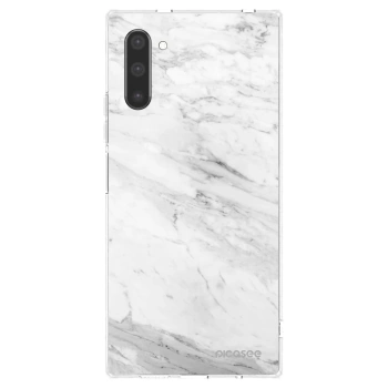 Picasee átlátszó szilikon tok az alábbi mobiltelefonokra Samsung Galaxy Note 10 N970F - White marble