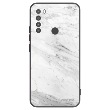 Picasee fekete szilikon tok az alábbi mobiltelefonokra Xiaomi Redmi Note 8 - White marble