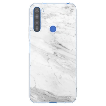 Picasee átlátszó szilikon tok az alábbi mobiltelefonokra Xiaomi Redmi Note 8T - White marble