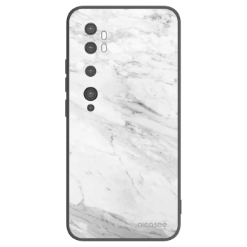 Picasee fekete szilikon tok az alábbi mobiltelefonokra Xiaomi Mi Note 10 (Pro) - White marble