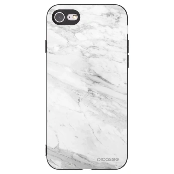Picasee fekete szilikon tok az alábbi mobiltelefonokra Apple iPhone SE 2020 - White marble