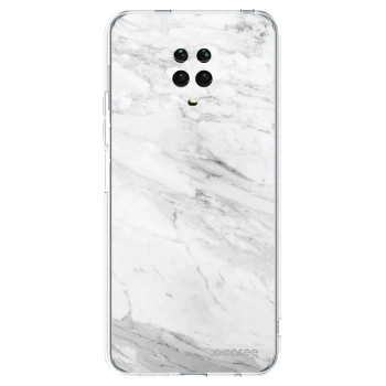 Picasee átlátszó szilikon tok az alábbi mobiltelefonokra Xiaomi Redmi Note 9S - White marble