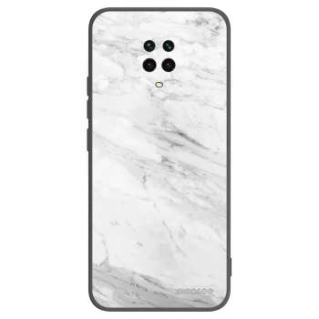 Picasee fekete szilikon tok az alábbi mobiltelefonokra Xiaomi Redmi Note 9S - White marble
