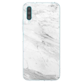 Picasee átlátszó szilikon tok az alábbi mobiltelefonokra Samsung Galaxy A30s A307F - White marble
