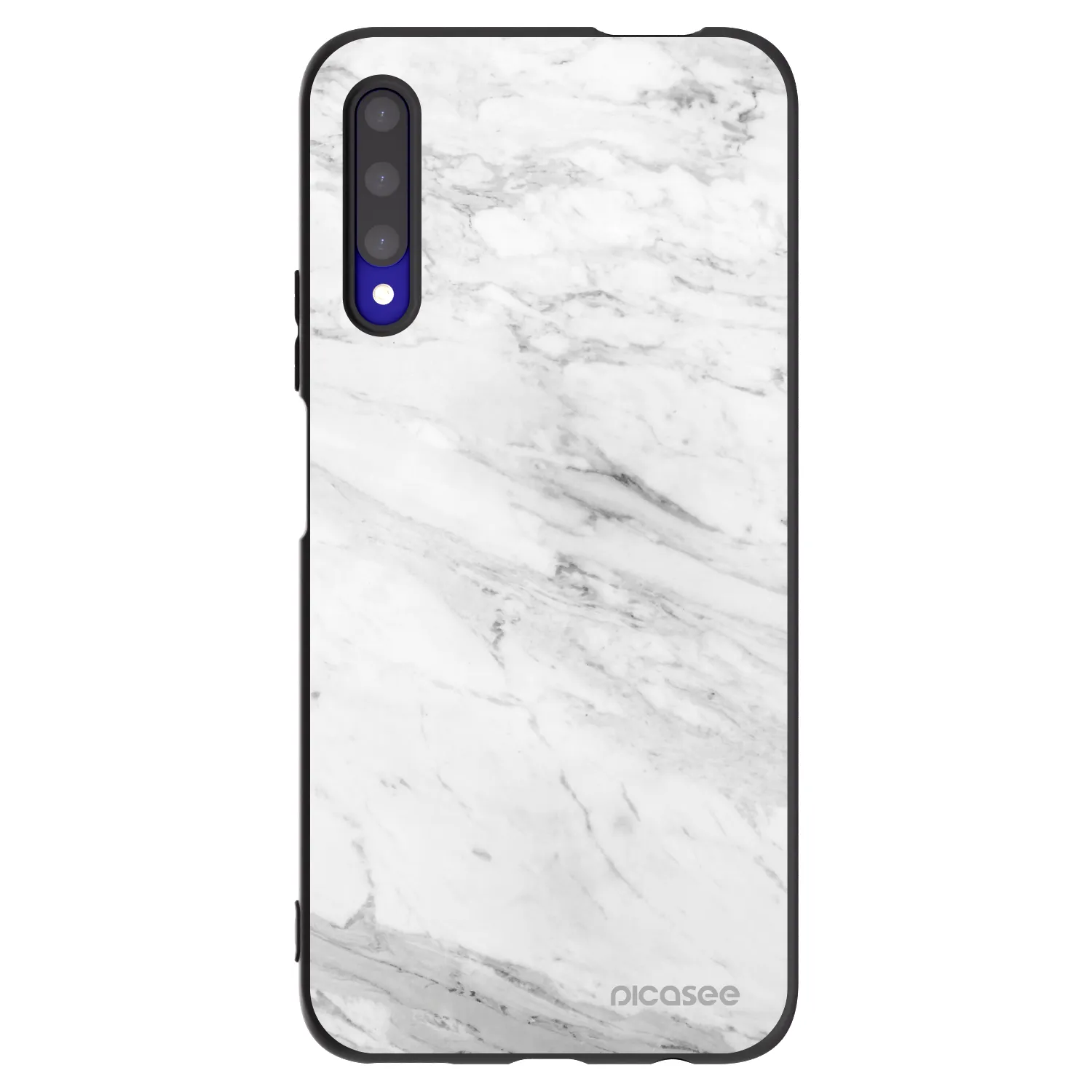 Picasee fekete szilikon tok az alábbi mobiltelefonokra Honor 9X Pro - White marble