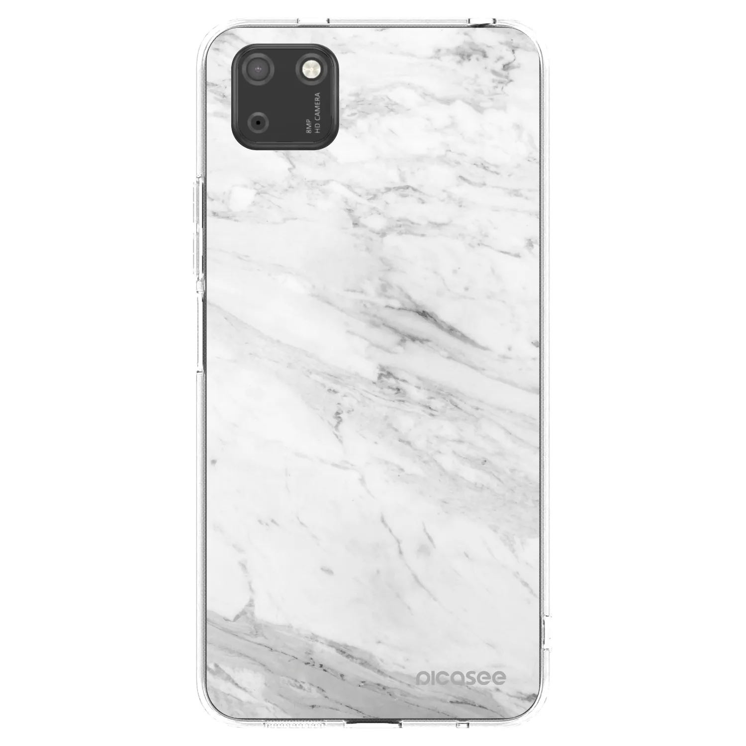 Picasee átlátszó szilikon tok az alábbi mobiltelefonokra Huawei Y5P - White marble
