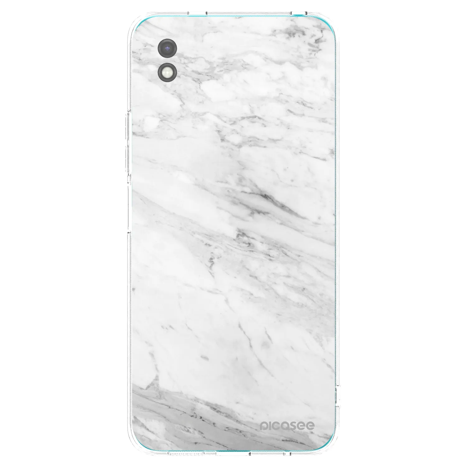 Picasee fekete szilikon tok az alábbi mobiltelefonokra Xiaomi Redmi 9A - White marble