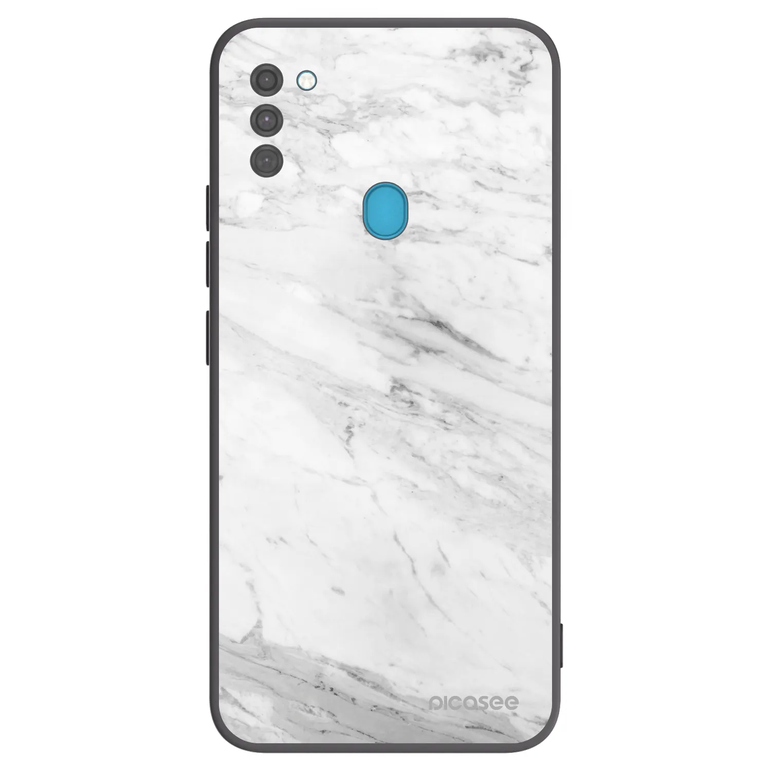 Picasee fekete szilikon tok az alábbi mobiltelefonokra Samsung Galaxy M11 - White marble