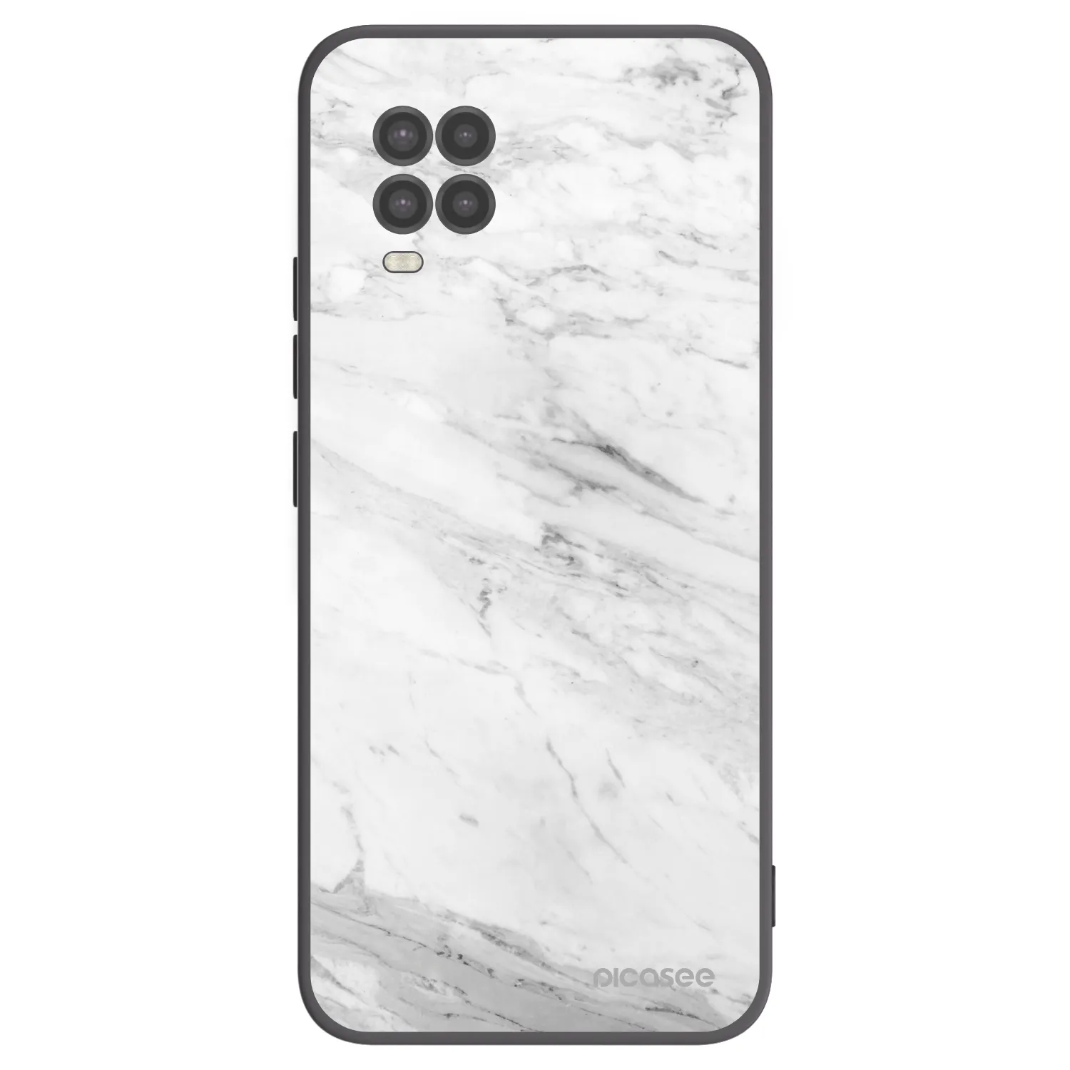 Picasee fekete szilikon tok az alábbi mobiltelefonokra Xiaomi Mi 10 Lite - White marble