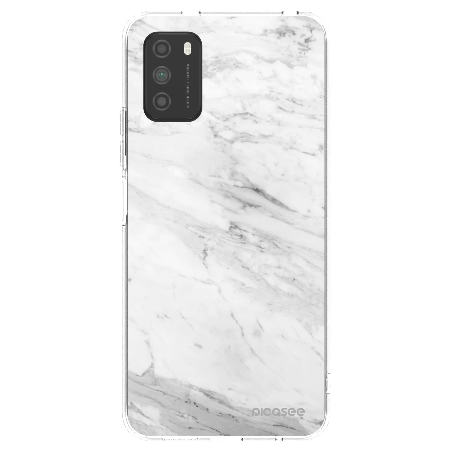 Picasee átlátszó szilikon tok az alábbi mobiltelefonokra Xiaomi Poco M3 - White marble