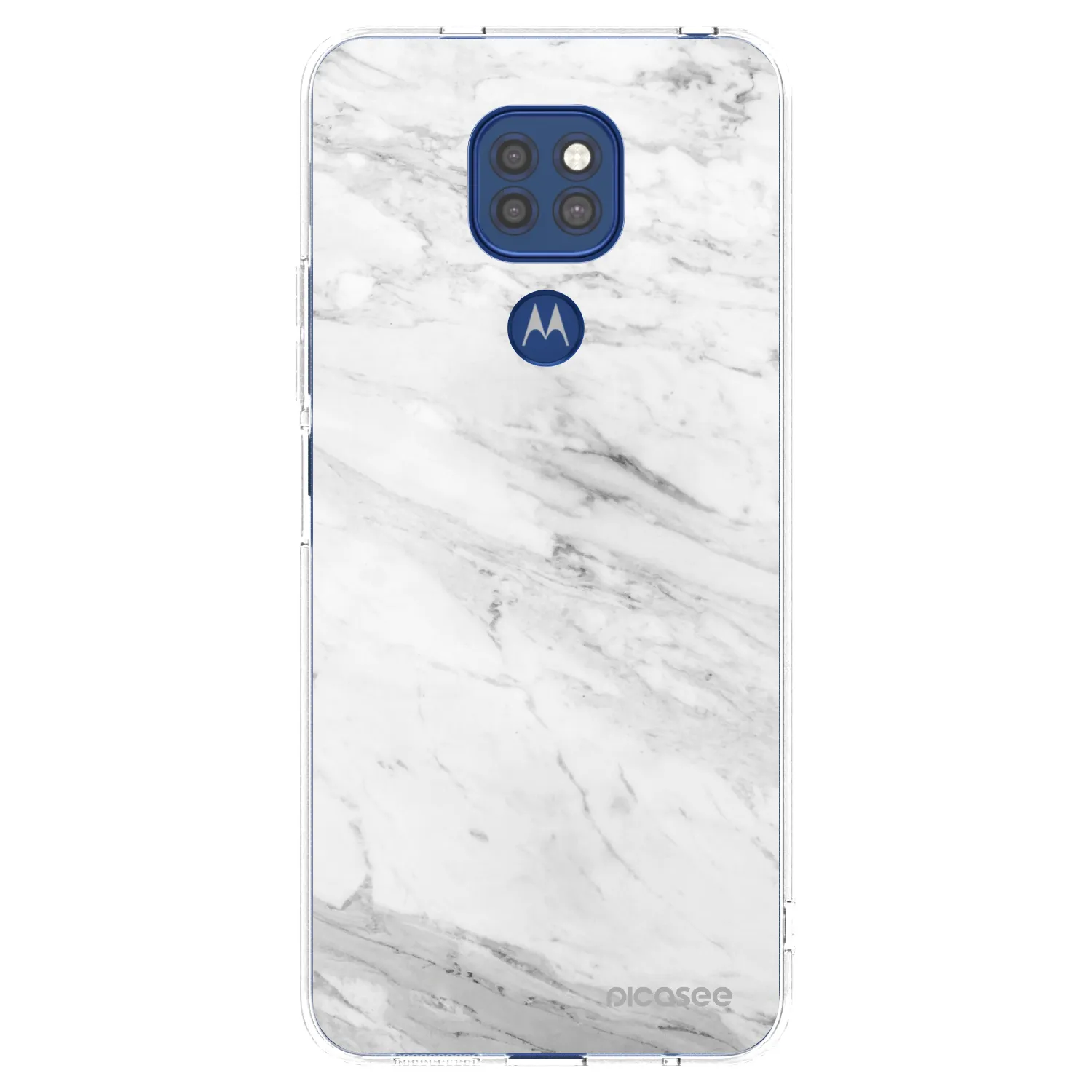 Picasee átlátszó szilikon tok az alábbi mobiltelefonokra Motorola Moto G9 Play - White marble