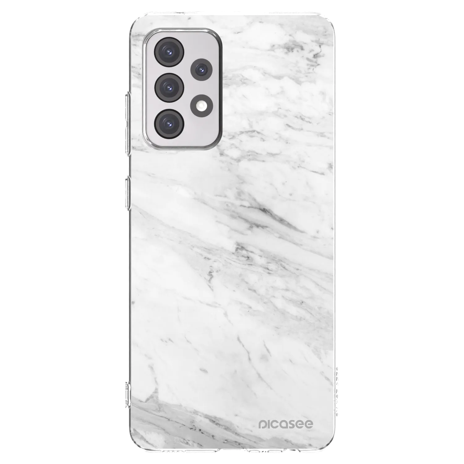 Picasee átlátszó szilikon tok az alábbi mobiltelefonokra Samsung Galaxy A52 5G A525F - White marble