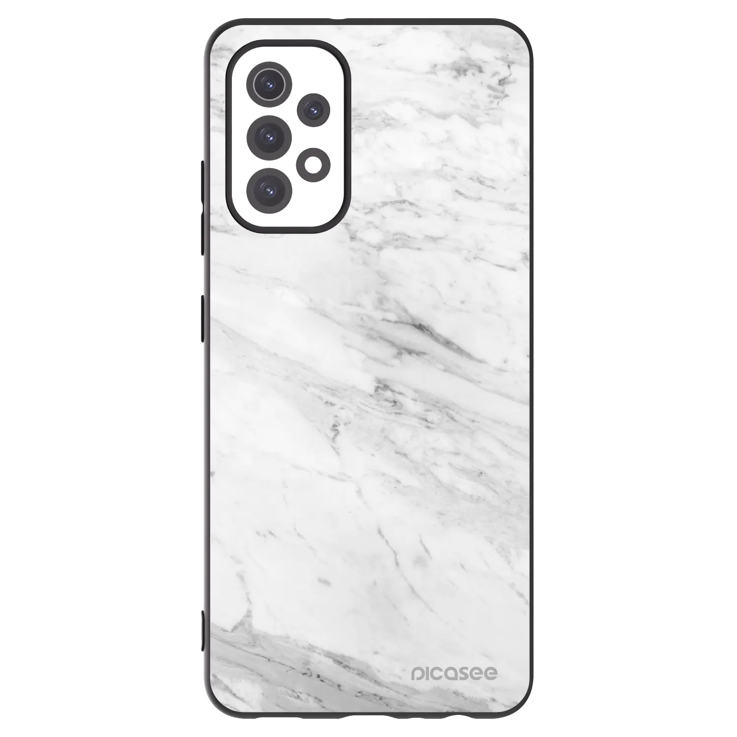 Picasee fekete szilikon tok az alábbi mobiltelefonokra Samsung Galaxy A32 5G A326B - White marble