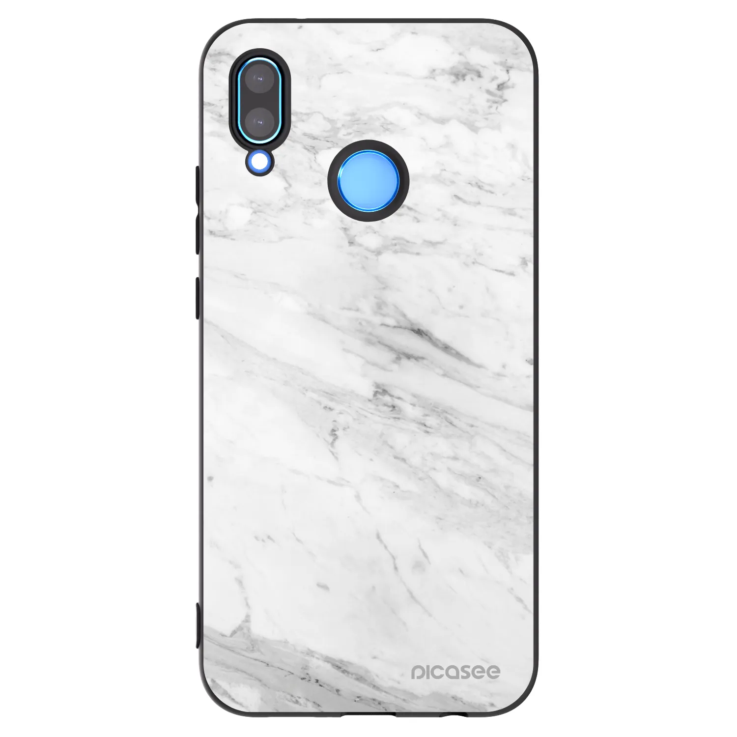 Picasee fekete szilikon tok az alábbi mobiltelefonokra Huawei P20 Lite - White marble