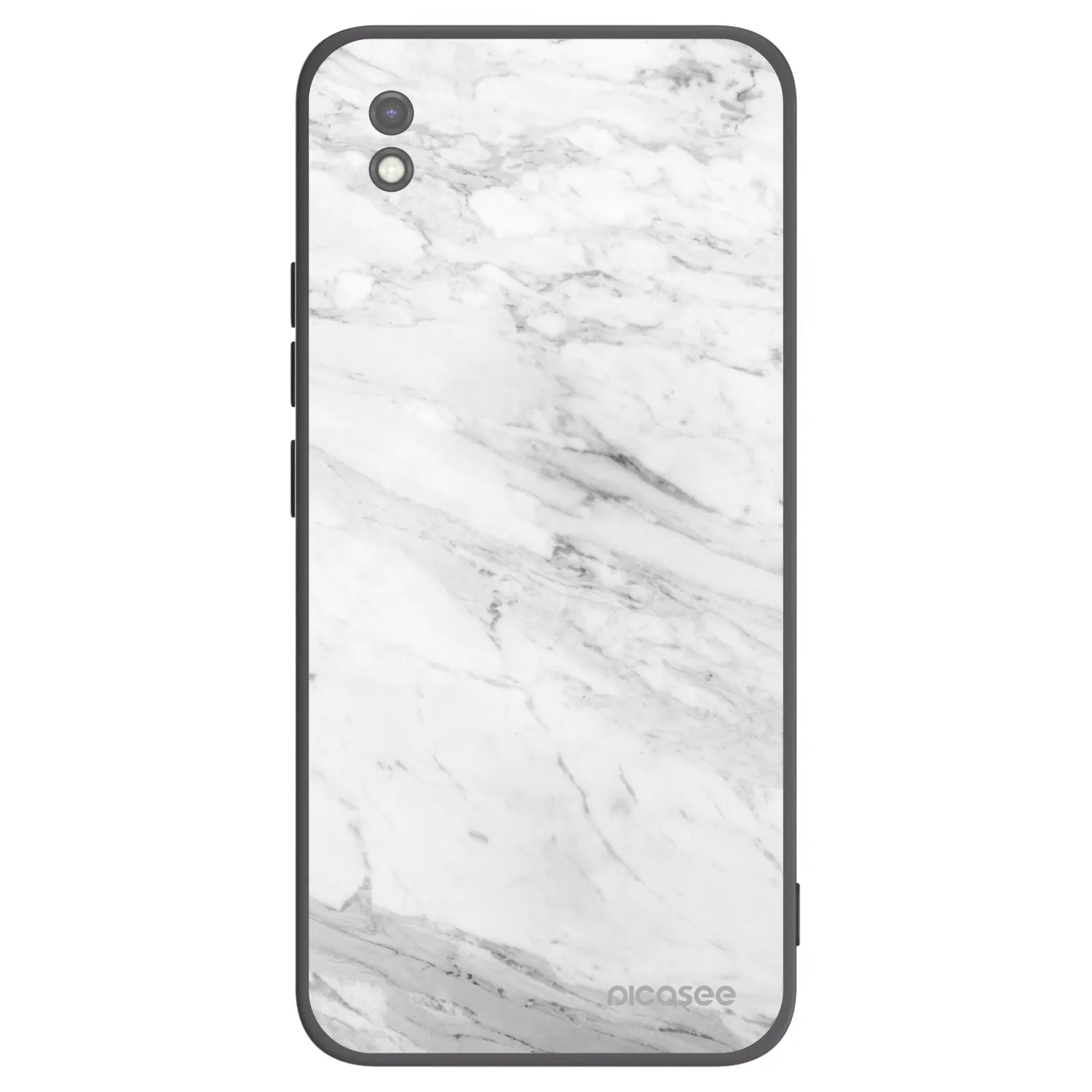 Picasee fekete szilikon tok az alábbi mobiltelefonokra Xiaomi Redmi 9AT - White marble