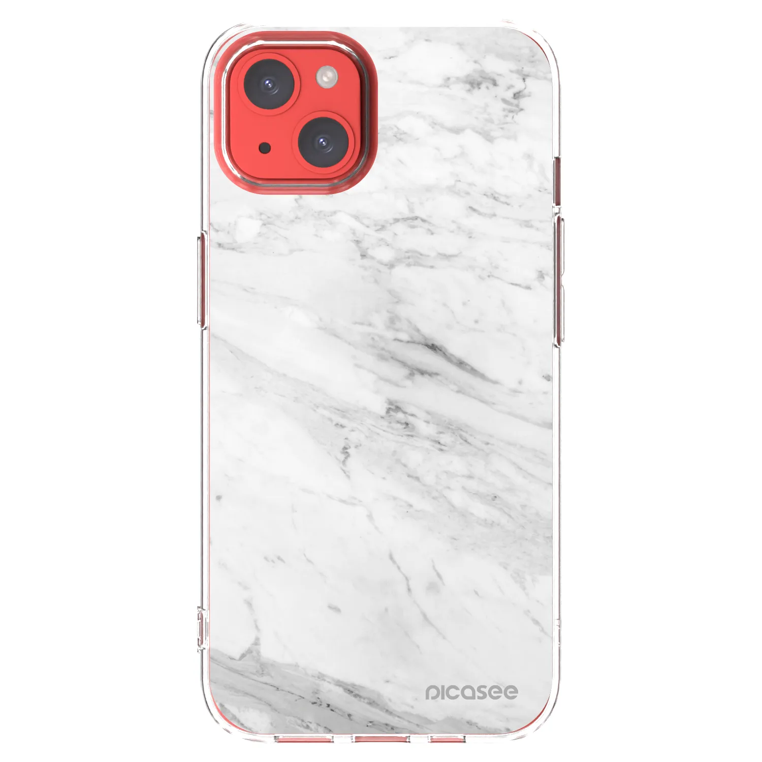 Picasee átlátszó szilikon tok az alábbi mobiltelefonokra Apple iPhone 13 - White marble