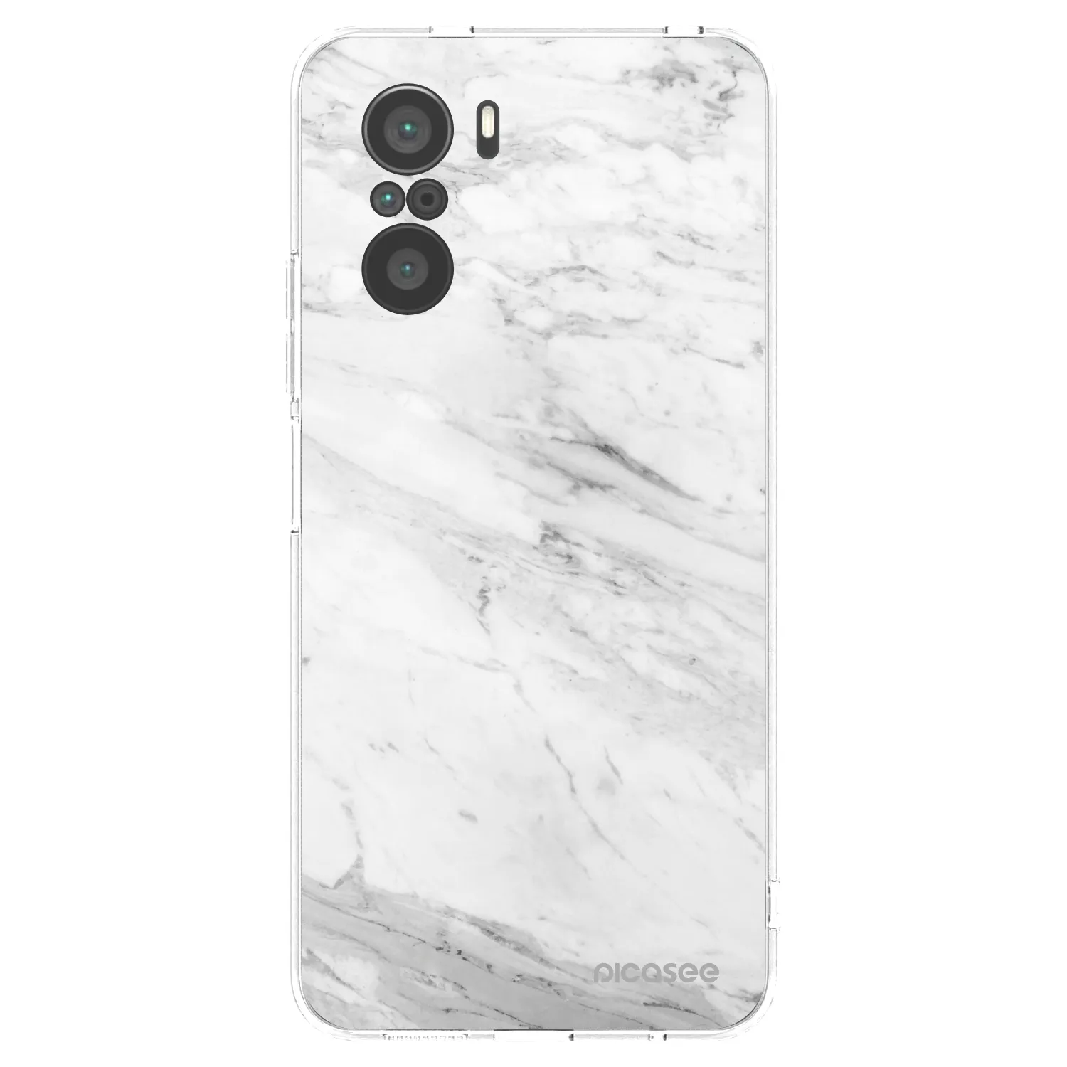 Picasee átlátszó szilikon tok az alábbi mobiltelefonokra Xiaomi Poco F3 - White marble
