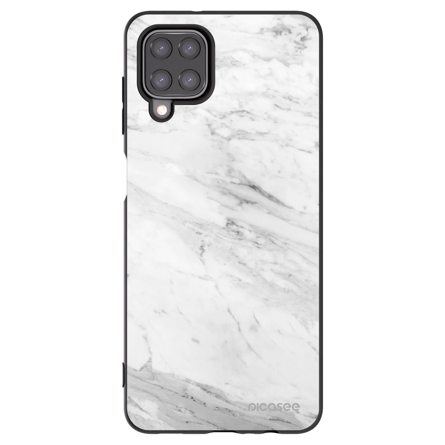 Picasee fekete szilikon tok az alábbi mobiltelefonokra Samsung Galaxy M12 M127F - White marble