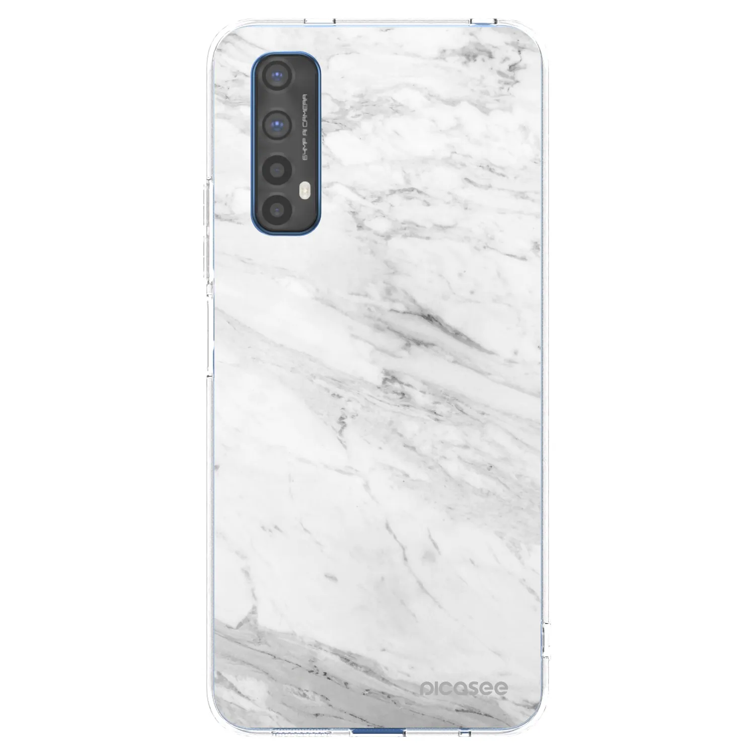 Picasee átlátszó szilikon tok az alábbi mobiltelefonokra Realme 7 - White marble