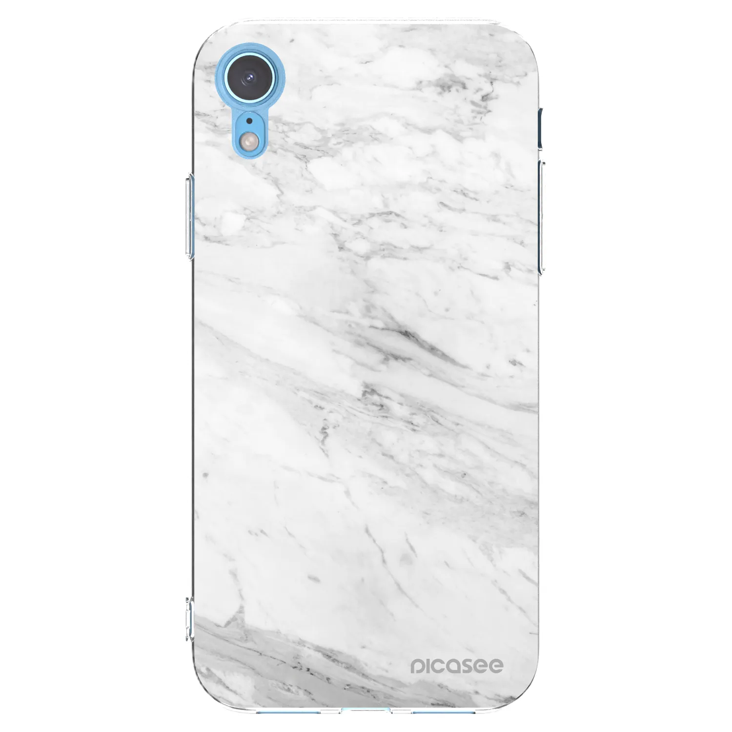 Picasee átlátszó szilikon tok az alábbi mobiltelefonokra Apple iPhone XR - White marble