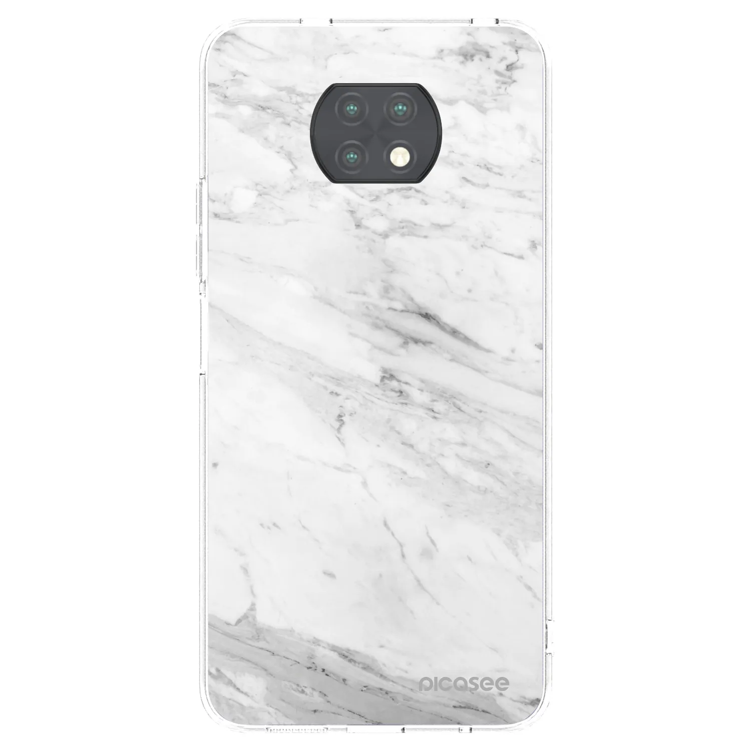 Picasee átlátszó szilikon tok az alábbi mobiltelefonokra Xiaomi Redmi Note 9T - White marble