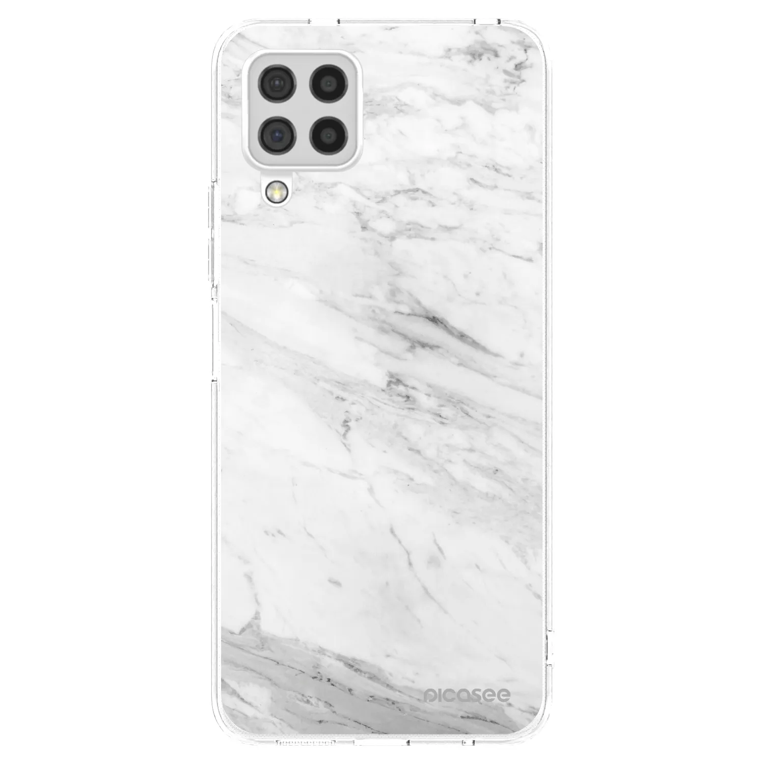 Picasee átlátszó szilikon tok az alábbi mobiltelefonokra Samsung Galaxy A22 A225F 4G - White marble