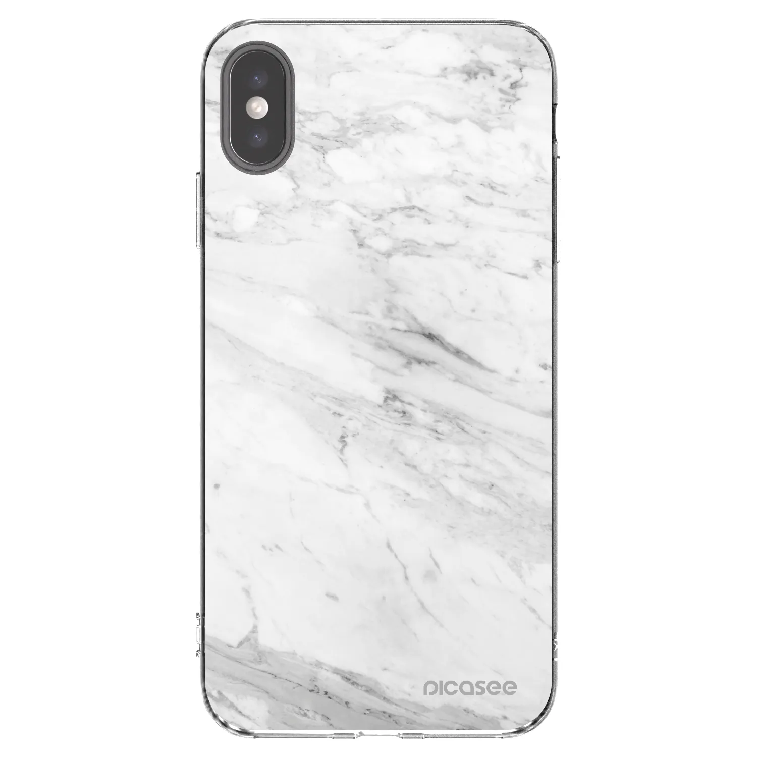 Picasee átlátszó szilikon tok az alábbi mobiltelefonokra Apple iPhone XS Max - White marble
