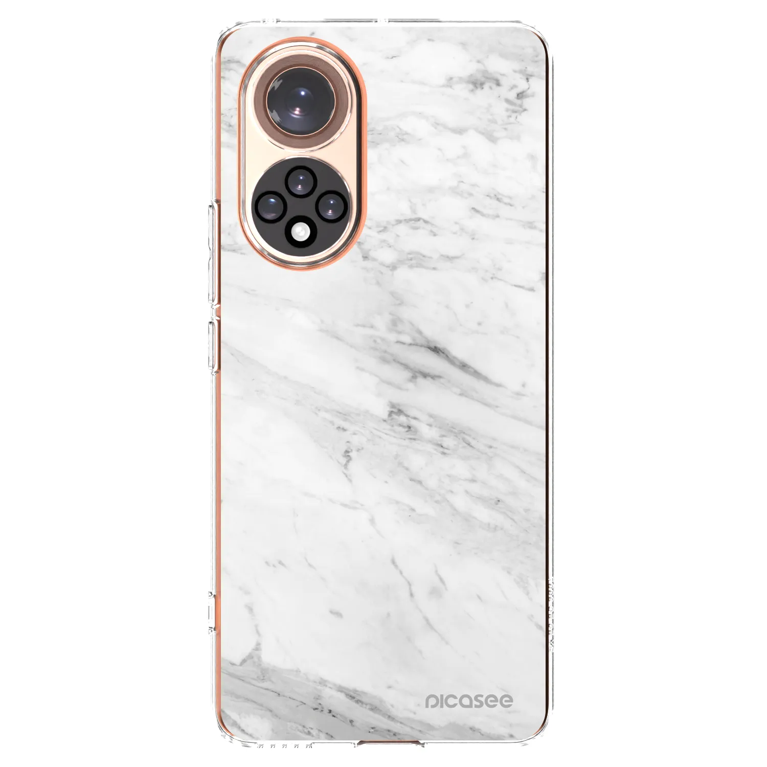 Picasee átlátszó szilikon tok az alábbi mobiltelefonokra Huawei Nova 9 - White marble