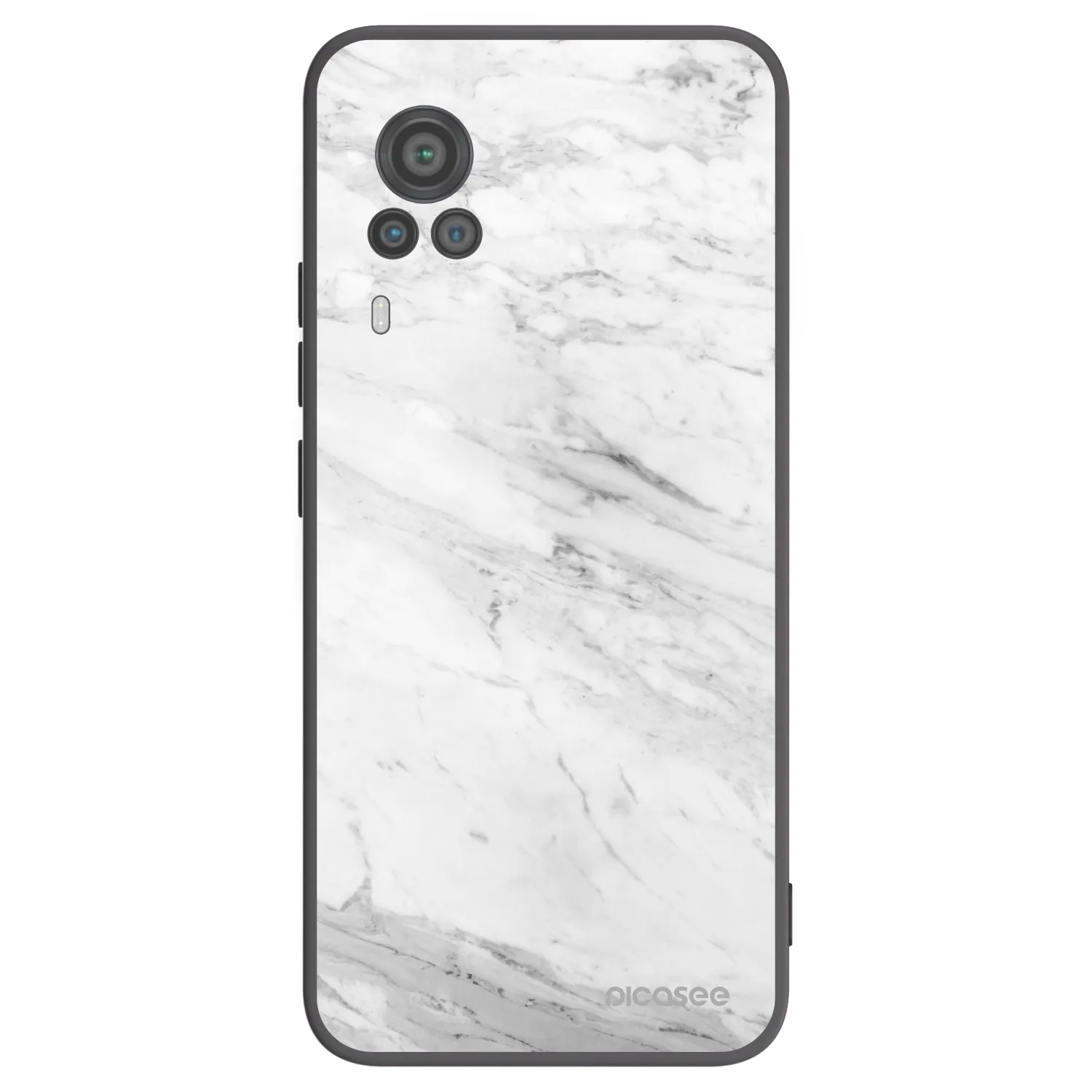 Picasee fekete szilikon tok az alábbi mobiltelefonokra Vivo X60 Pro 5G - White marble