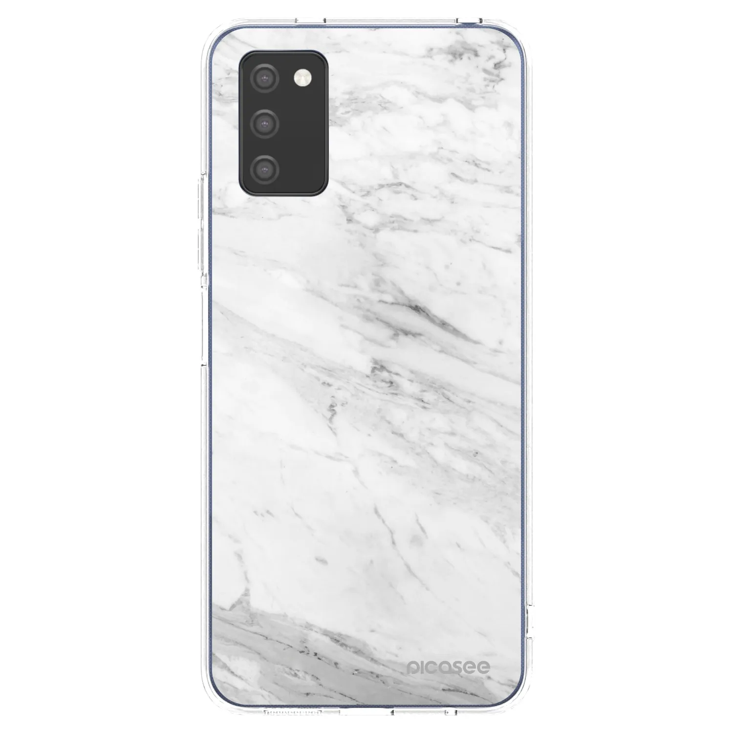 Picasee átlátszó szilikon tok az alábbi mobiltelefonokra Samsung Galaxy A03s A037G - White marble