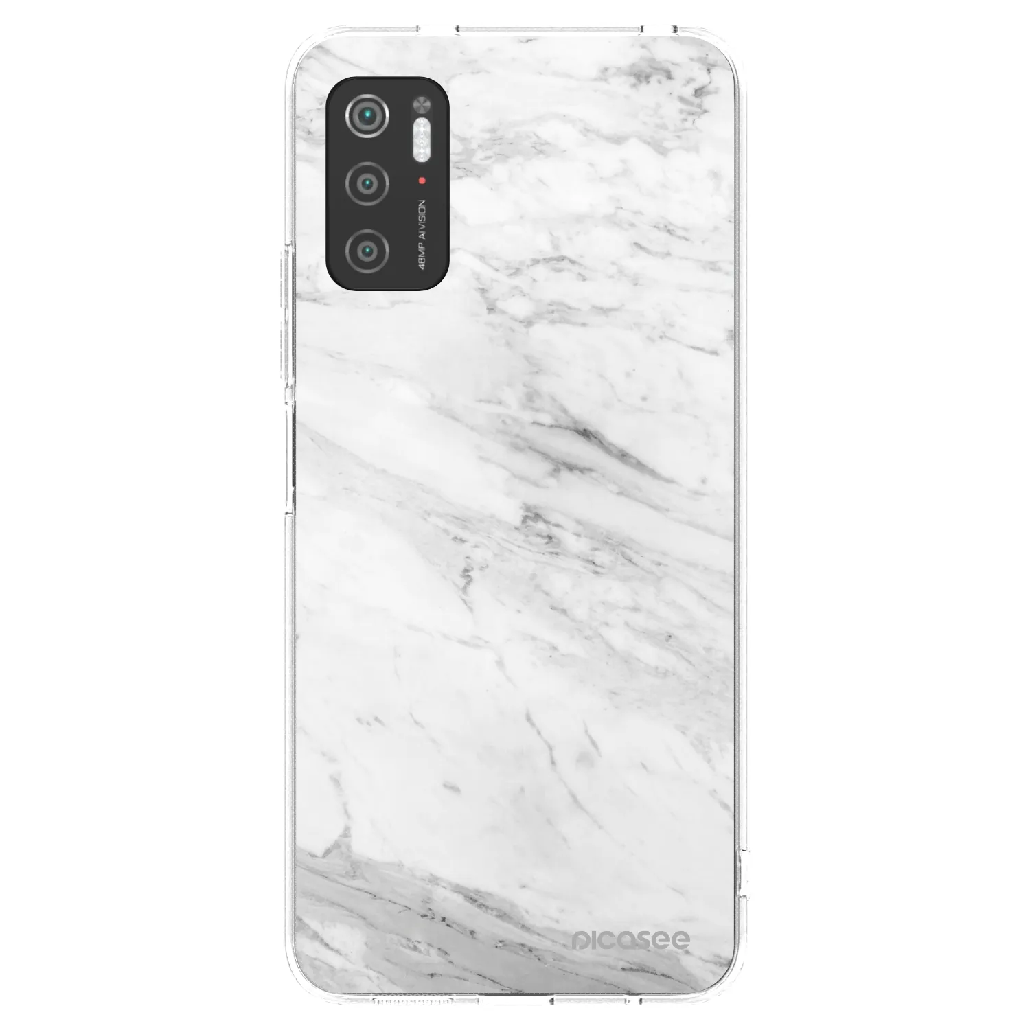 Picasee átlátszó szilikon tok az alábbi mobiltelefonokra Xiaomi Poco M3 Pro 5G - White marble