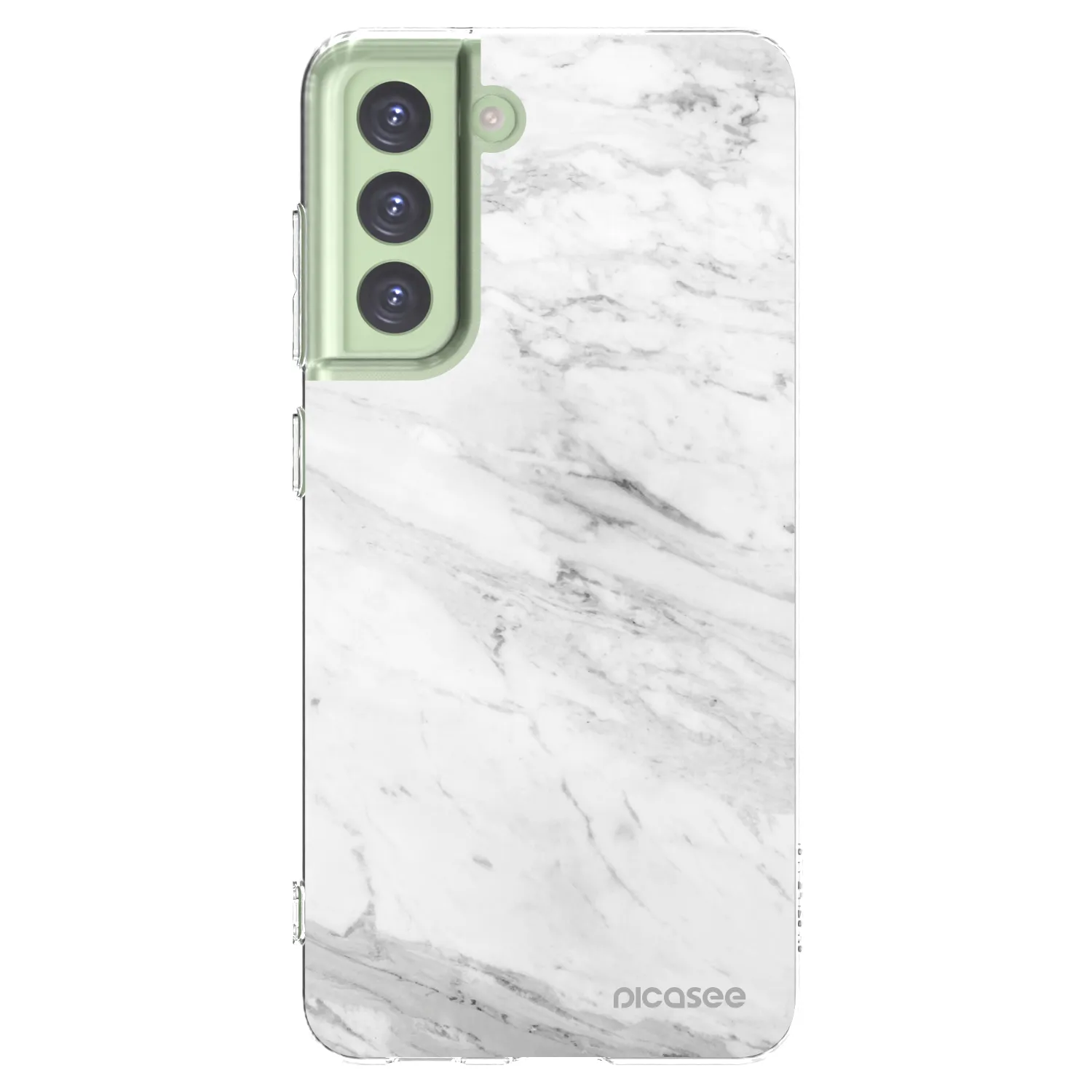 Picasee átlátszó szilikon tok az alábbi mobiltelefonokra Samsung Galaxy S21 FE 5G - White marble