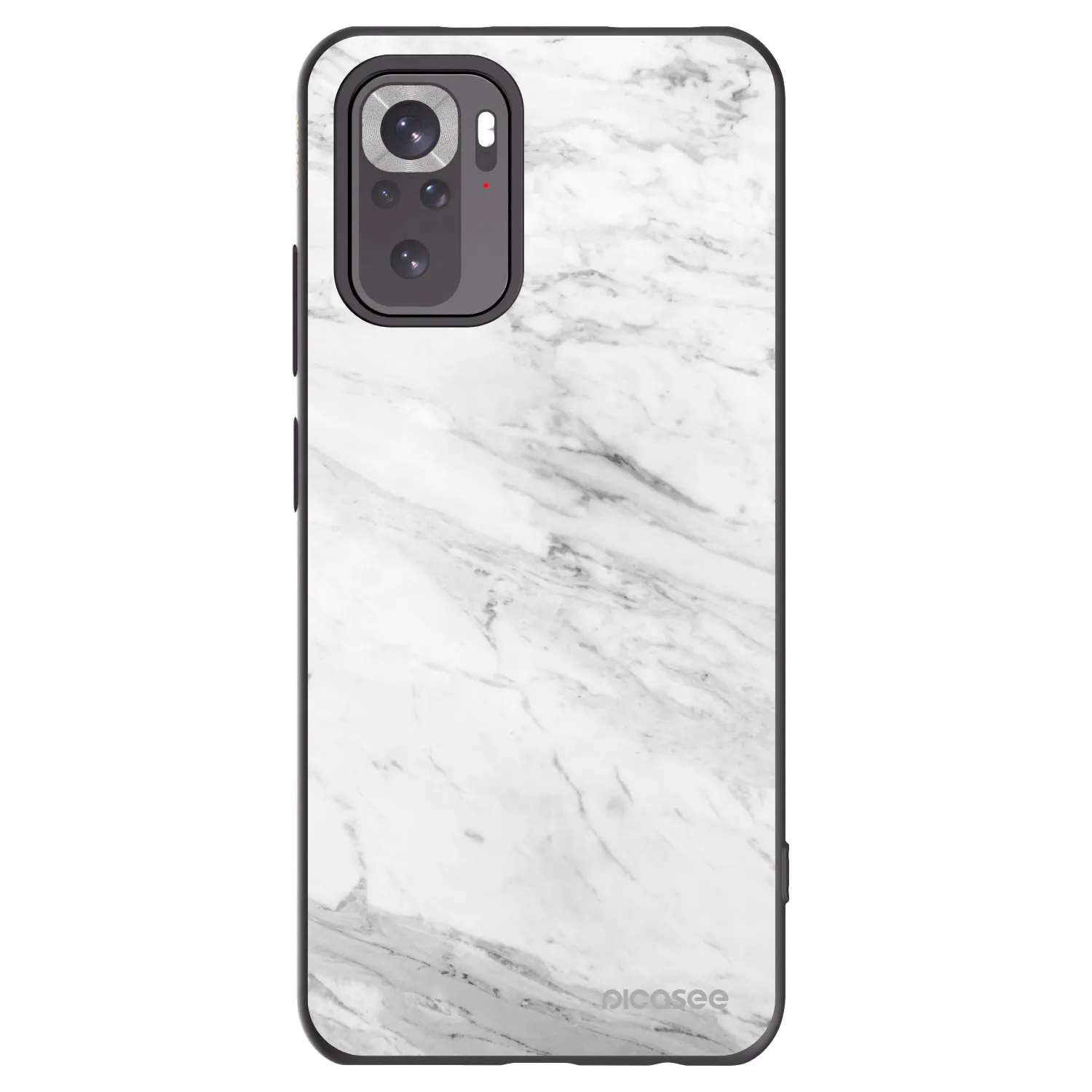 Picasee fekete szilikon tok az alábbi mobiltelefonokra Xiaomi Redmi Note 11S 4G - White marble