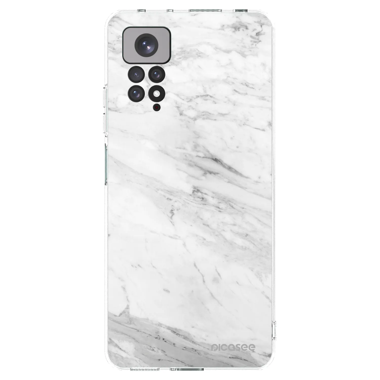 Picasee átlátszó szilikon tok az alábbi mobiltelefonokra Xiaomi Redmi Note 11S 4G - White marble