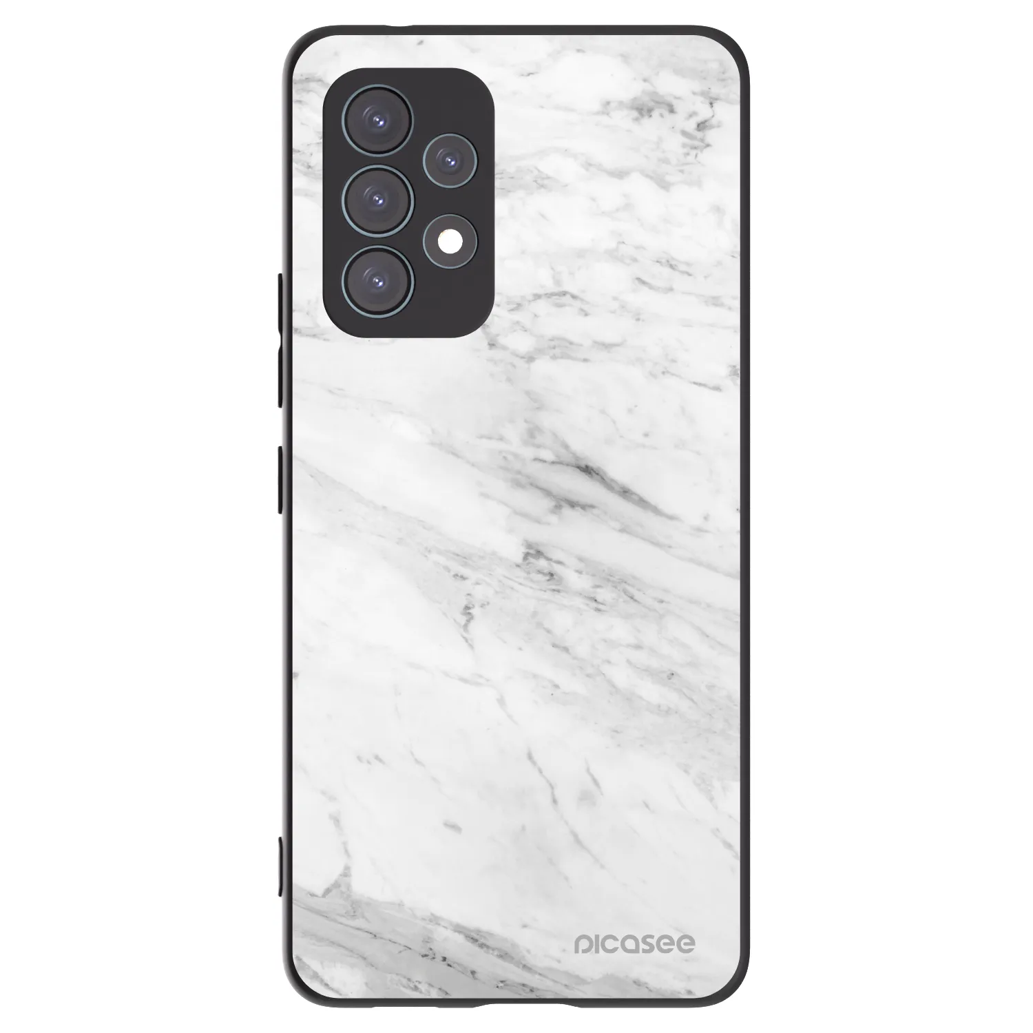 Picasee fekete szilikon tok az alábbi mobiltelefonokra Samsung Galaxy A53 5G A536 - White marble