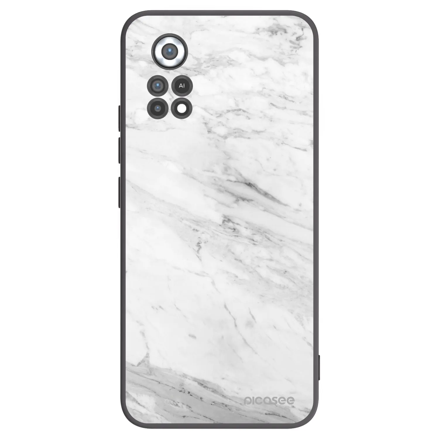 Picasee fekete szilikon tok az alábbi mobiltelefonokra Xiaomi Poco X4 Pro 5G - White marble