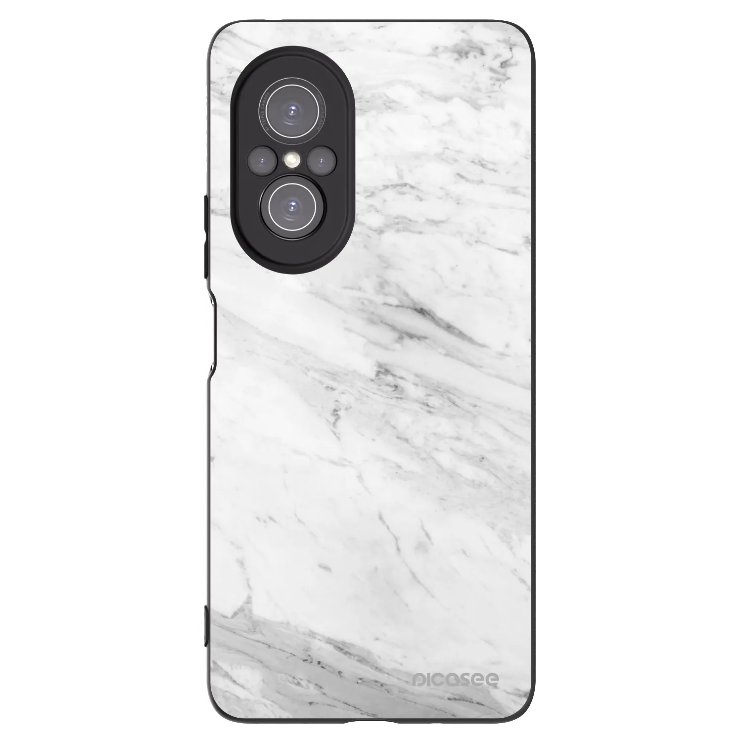 Picasee fekete szilikon tok az alábbi mobiltelefonokra Huawei Nova 9 SE - White marble