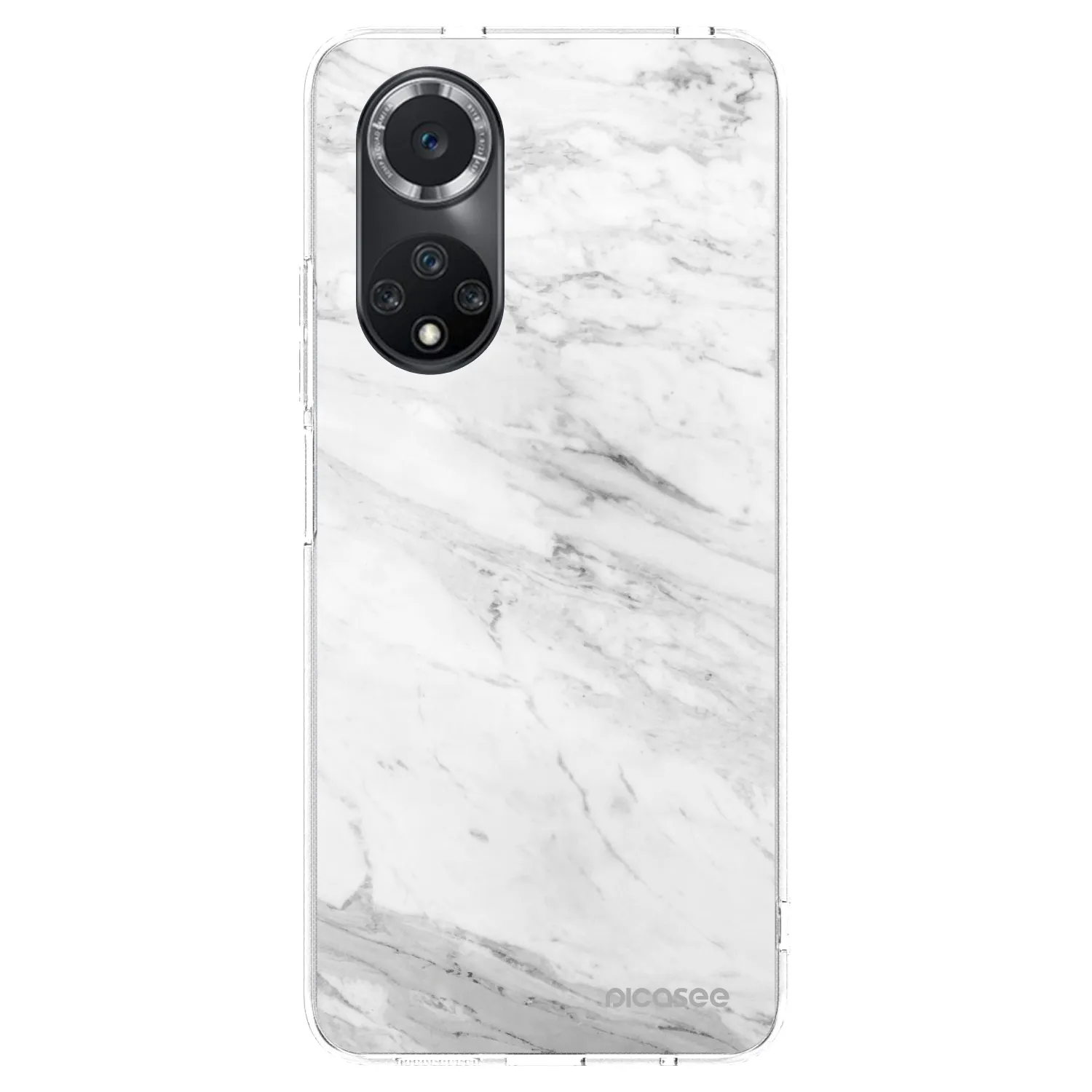 Picasee átlátszó szilikon tok az alábbi mobiltelefonokra Huawei Nova 9 SE - White marble