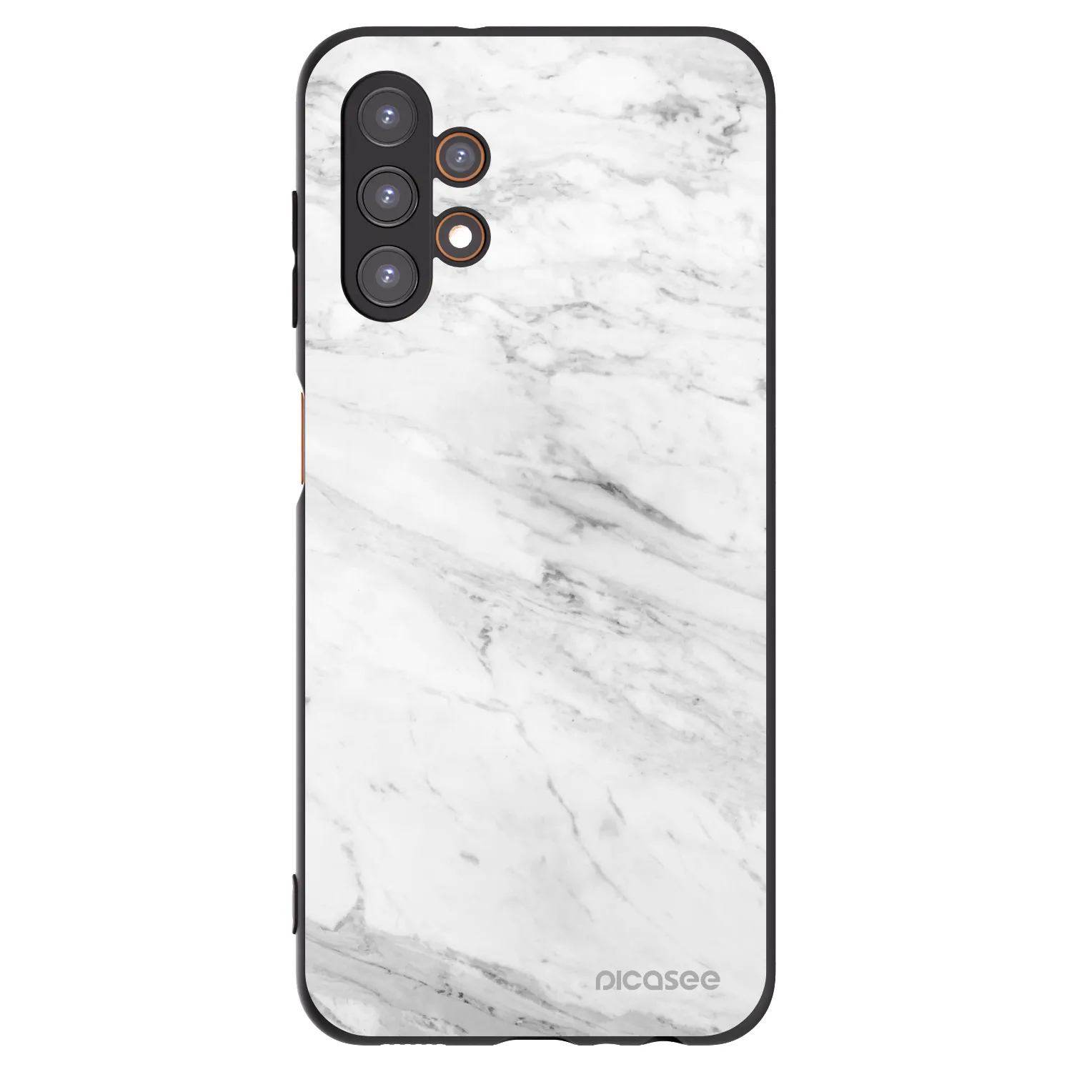 Picasee fekete szilikon tok az alábbi mobiltelefonokra Samsung Galaxy A13 4G A135 - White marble