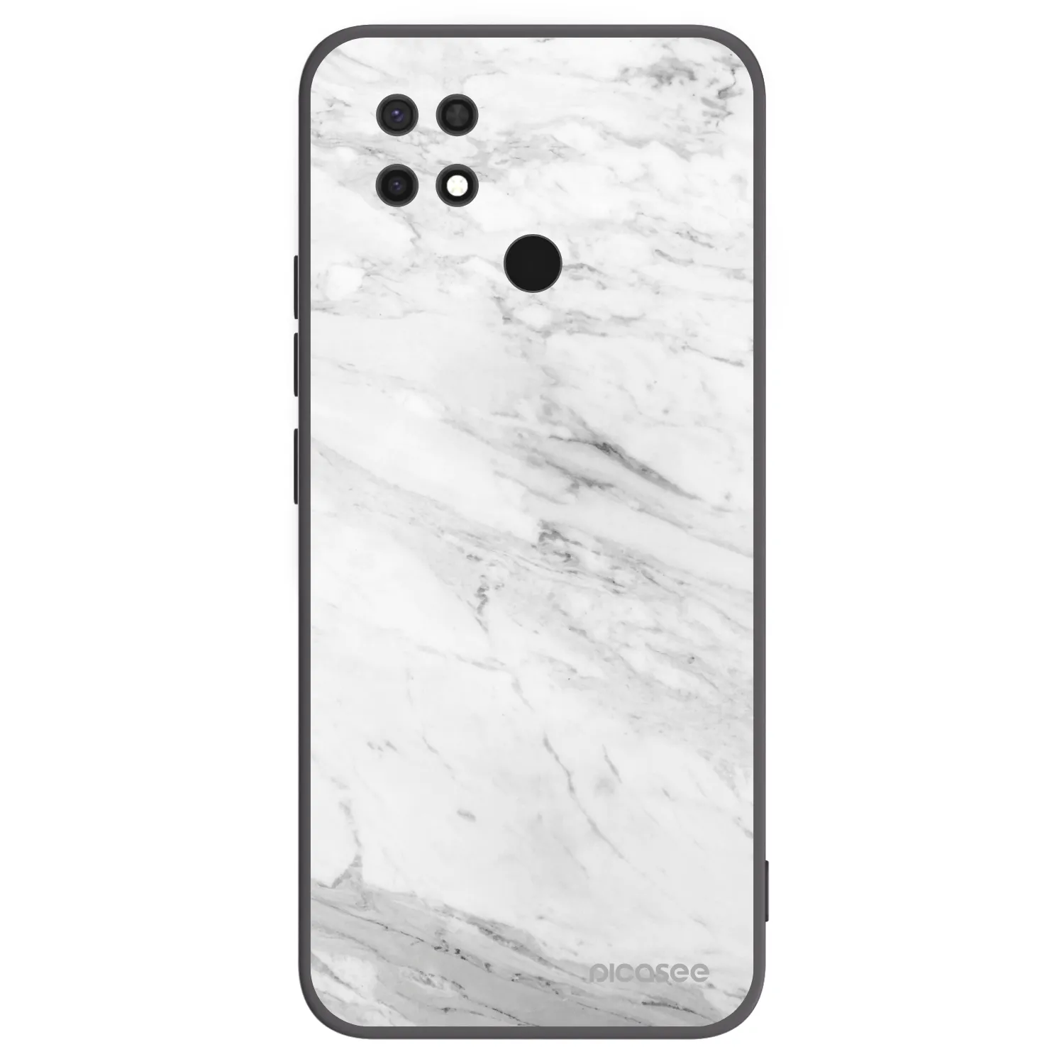 Picasee fekete szilikon tok az alábbi mobiltelefonokra Xiaomi Redmi 10C - White marble