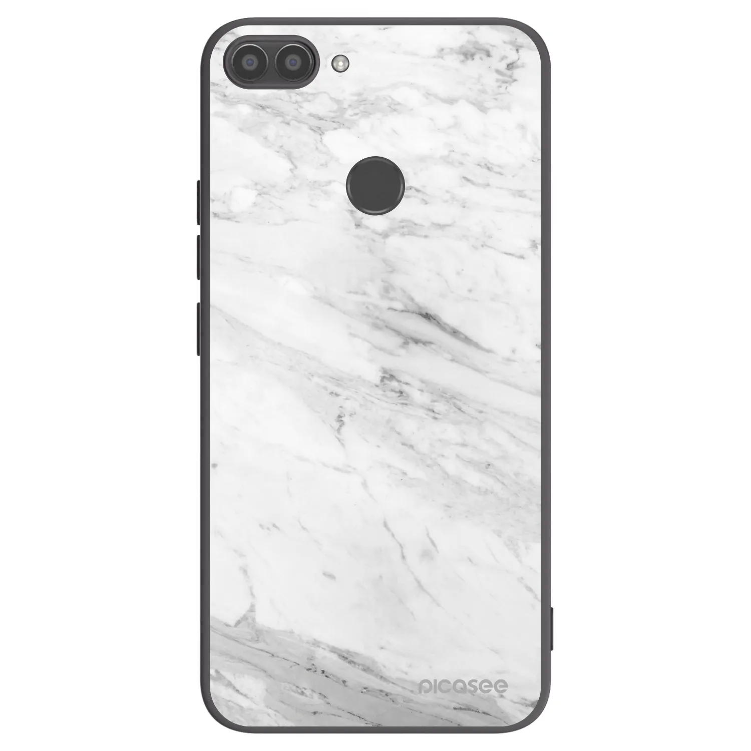 Picasee fekete szilikon tok az alábbi mobiltelefonokra Huawei P Smart - White marble
